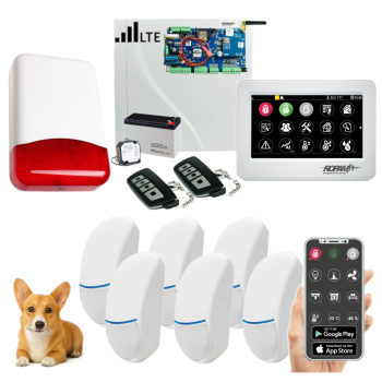 SYSTEM ALARMOWY ROPAM NeoLTE-IP-PS-SET 6x BINGO Plus TPR-4WS-P POWIADOMIENIE GSM PILOTY
